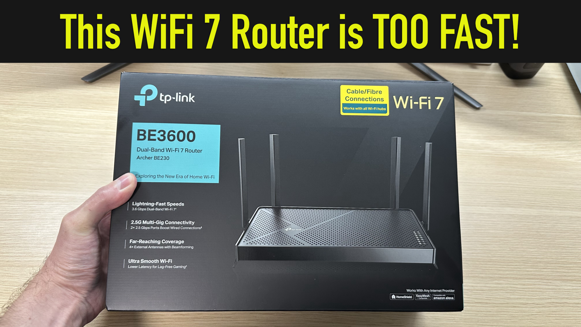 Watch TP-Link Archer BE3600 WiFi 7 Router BE230 review on Amazon Live